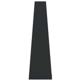 Outdoor Fireplace with Log Store Tower Design Black Steel 4005750