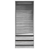 Wardrobe Grey Sonoma 80x50x200 cm Engineered Wood 3307752