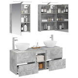 Bathroom Furniture Set 5 pcs Concrete Grey 3406714