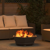 Fire Pit Black 75 x 75 x 28 cm Steel 858996