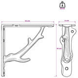 Wall Shelf Brackets 12 pcs Black 14 x 14 x 4 cm Steel 42038854