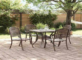 Garden Table Set 5 pcs Bronze Cast Aluminium 3334728