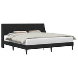 Bed Frame with Headboard Black 180 x 200 cm Velvet 42027459