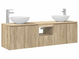 Bathroom Cabinet Set 3 pcs Sonoma Oak 49.5 x 35 x 63 cm 3405619