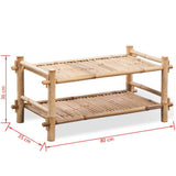 242490 2-Tier Bamboo Shoe Rack