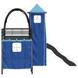 Kids'Loft Bed Frame Black and Blue 100 x 190 cm Metal 42020882