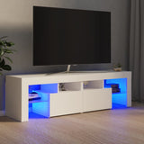 ZNTS TV Cabinet with LED Lights White 140x36.5x40 cm 804364