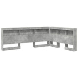 Storage Headboard Concrete Grey 140 cm Engineered Wood 3335488
