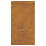Parcel Drop Box Rusty 44 x 22 x 82 cm Weathering Steel 874925