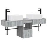 Bathroom Furniture Set 3 pcs Grey Sonoma Engineered Wood 3405603