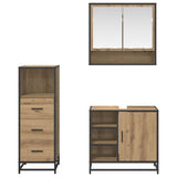 Bathroom Furniture Set 3 pcs Artisan Oak Engineered Wood 3402370