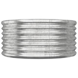 Garden Planter Galvanised Steel 80x80x36 cm Silver 318857