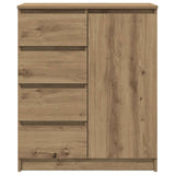 Sideboard with Drawers Artisan Oak 71x35x84 cm Engineered Wood 861588