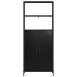 Highboard Black Oak 65 x 33 x 161 cm Engineered Wood 8013872