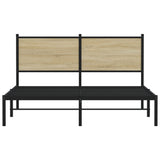 Metal Bed Frame without Mattress Sonoma Oak 137x190 cm 4007715