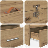 Bed Frame with Drawer Artisan Oak 75 x 190 cm Engineered Wood 3335260