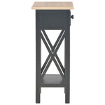 ZNTS Side Table Black 27x27x65.5 cm Wood 280059