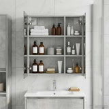 Bathroom Mirror Cabinet Concrete Grey 60 x 14.5 x 70 cm 889058