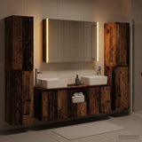 Bathroom Furniture Set 6 pcs Old Wood 100 x 15.5 x 70 cm 3407237