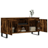 TV Cabinet Smoked Oak 104x35x50 cm Engineered Wood 827025