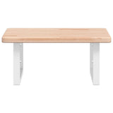 Basin Shelf Wall Mounted Steel and Solid Wood Oak 3302380