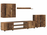 TV Cabinet Set Wall-mounted 4 pcs Old Wood Engineered wood 3397902