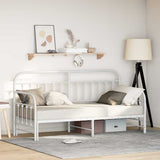 Daybed Frame White 80 x 200 cm Powder-Coated Steel 42002650