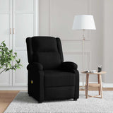 Wing Back Massage Chair Black Fabric 342429