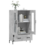 Highboard Concrete Grey 69.5x31x115 cm Engineered Wood 828304