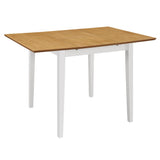 ZNTS Extendable Dining Table White x80x74 cm MDF 247625