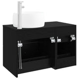 Bathroom Furniture Set 2 pcs Black Oak Engineered Wood 3404001