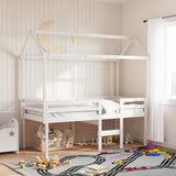 High Sleeper Bed without Mattress White 80x200 cm Solid Wood Pine 3282136