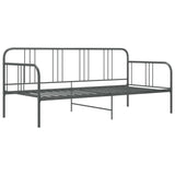 Sofa Bed Frame Grey Powder-coated metal 90x200 cm 324751