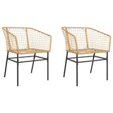 Garden Chair Brown PE rattan, powder-coated steel Standard 369099