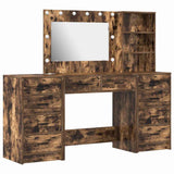 Dressing Table with Drawer 3 pcs Smoked Oak Engineered Wood 3334213
