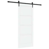 Sliding Door ORKDAL White 83 x 202 cm Solid Pine Wood 3333673