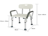 Medical Bathroom Safety Shower Tub Aluminium Alloy Bath Chair Bench with Back & Handle White 28373479