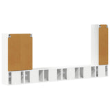 TV Wall Cabinet Set 6 pcs White 3408952