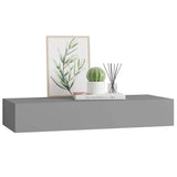 Wall-mounted Drawer Shelf Grey 60x23.5x10cm MDF 330259