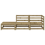 Garden Sofa with Footstool 2-Seater Impregnated Wood Pine 837976