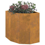 Corner Planter Rusty 45 x 45 x 50 cm Weathering steel 883674