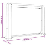 Firewood Rack with Rain Cover 200x25x150 cm Galvanised steel 4100710
