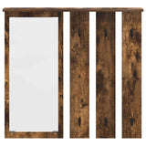 Wall-Mounted Coat Rack with Shelf Smoked oak 84 x 10 x 80 cm 874495