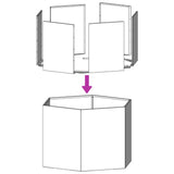 Garden Planter Anthracite Hexagon 69x60x45 cm Steel 851124
