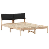 Bed frame Brown and black 160 x 200 cm Solid pine wood 878526