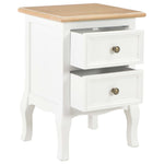 ZNTS Bedside Cabinet 2 pcs White 35x30x49 cm MDF 280037