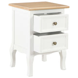 ZNTS Bedside Cabinet 2 pcs White 35x30x49 cm MDF 280037