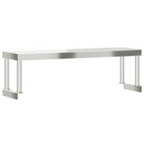 Work Table Overshelf 110x30x35 cm Stainless Steel 376448