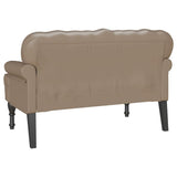 Bench Cappuccino 119.5 x 64.5 x 75 cm Faux Leather 42019298
