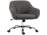Velvet-Feel Office Chair - Grey T3398P424990